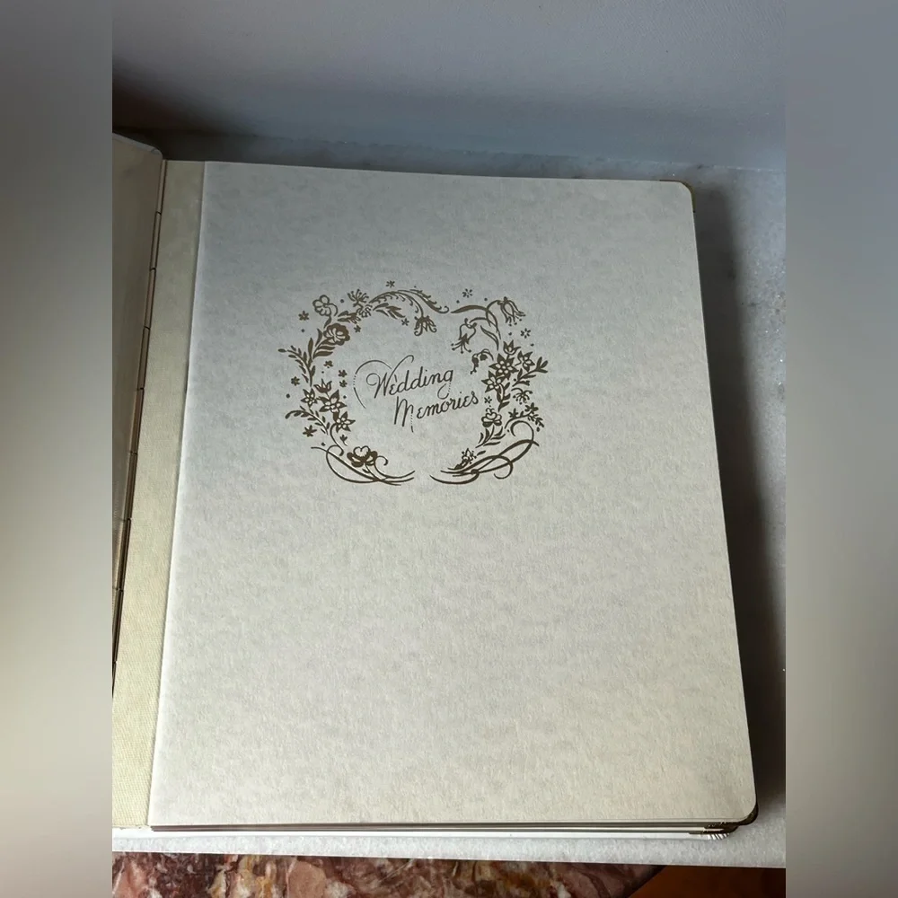 Sterling Silver Angel Cherub genuine leather wedding photo Album England ..